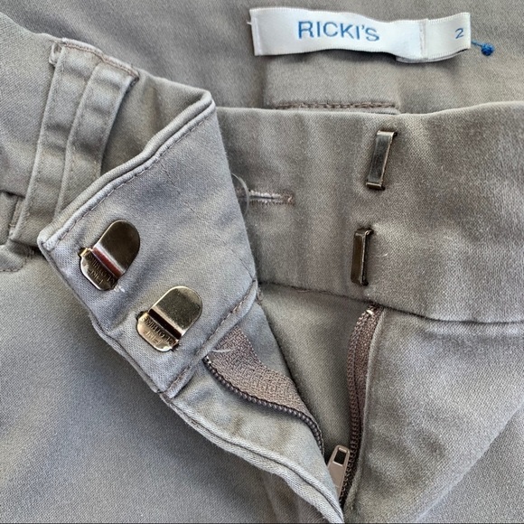 RICKIS WOMEN GRAY CAPRI SIZE 2 - Picture 5 of 5